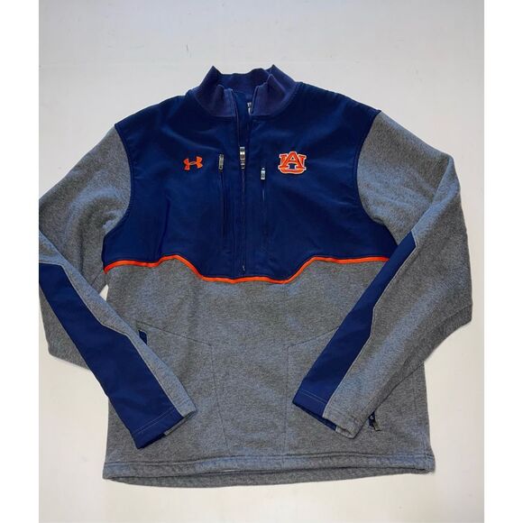 Under Armour Auburn Tigers 1/4 Zip Pullover Jacket Size Medium - Picture 1 of 6